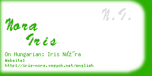 nora iris business card